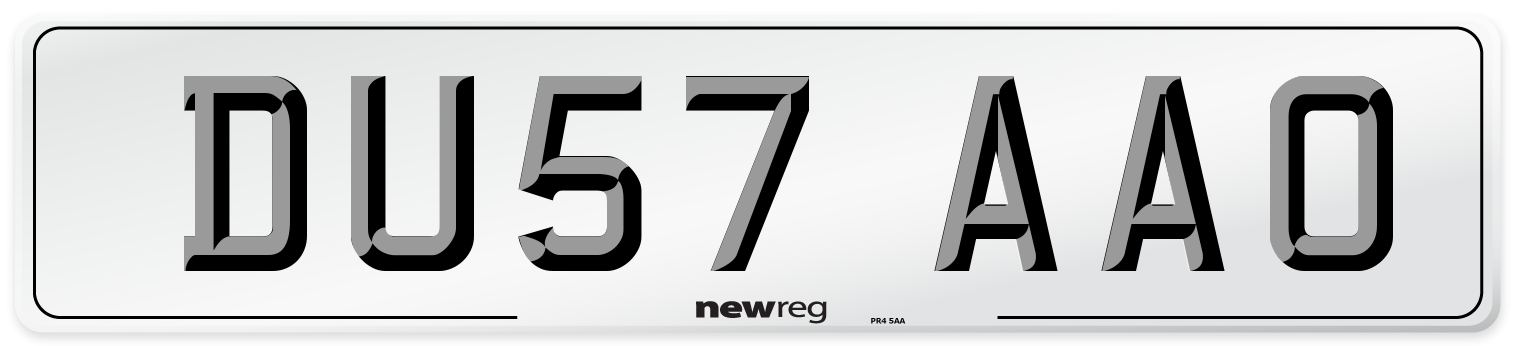 DU57 AAO Number Plate from New Reg
